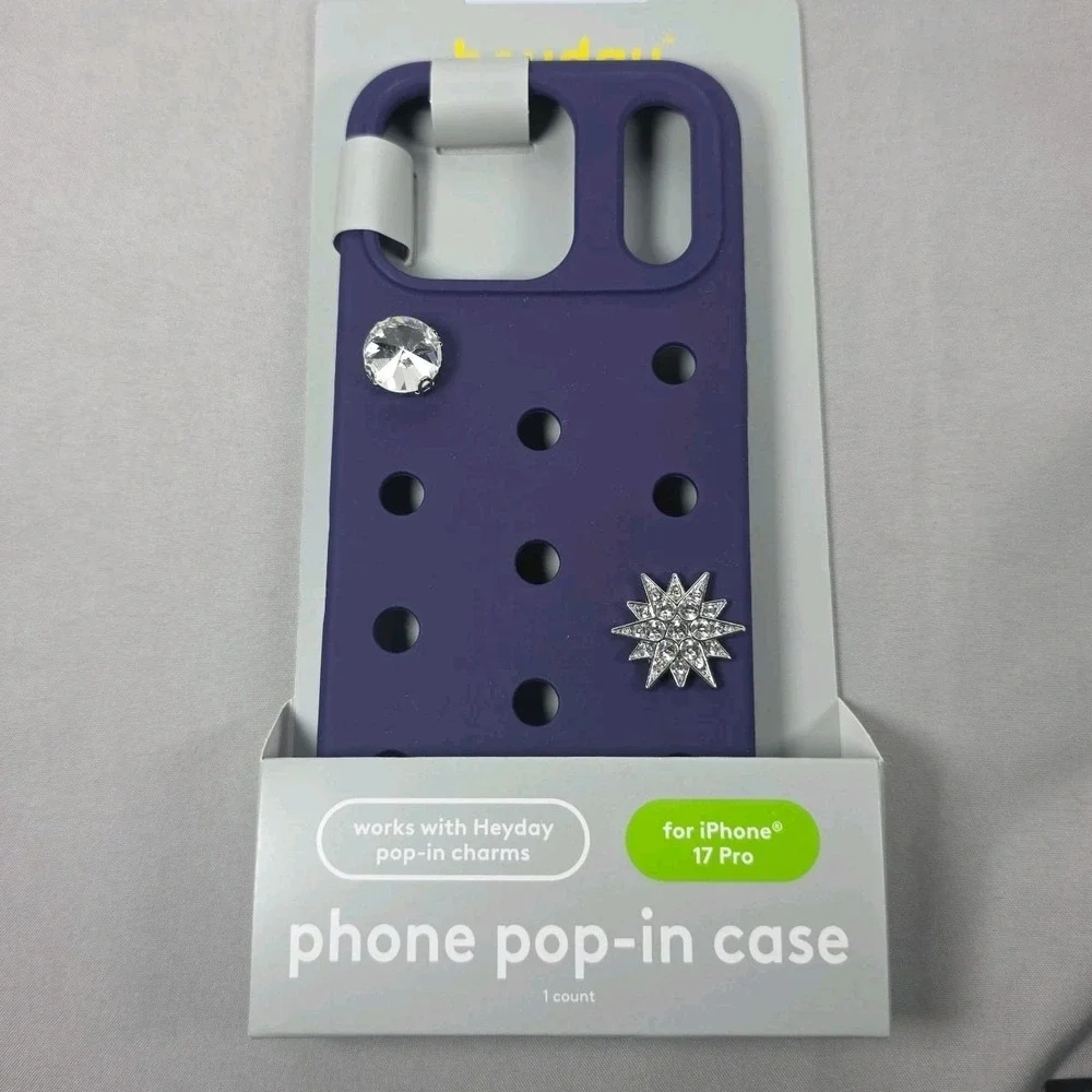 Heyday Pop In Phone Case iPhone 17 Pro Silicone Charms Blue